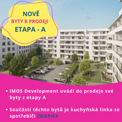 Společnost IMOS development nově zařadil do nabídky své byty z etapy A