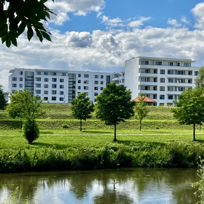 Pohled z cyklostezky srpen 2023