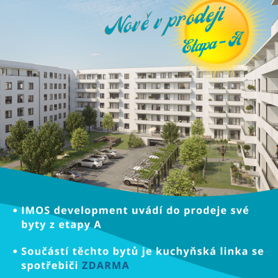 Společnost IMOS development nově zařadil do nabídky své byty z etapy A